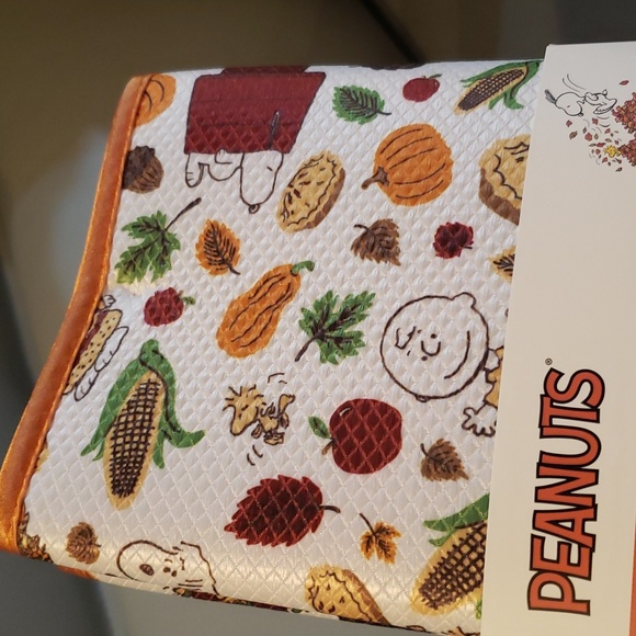Peanuts Fall Thanksgiving themed 2 pk dish drying mats NWT - Picture 2 of 6